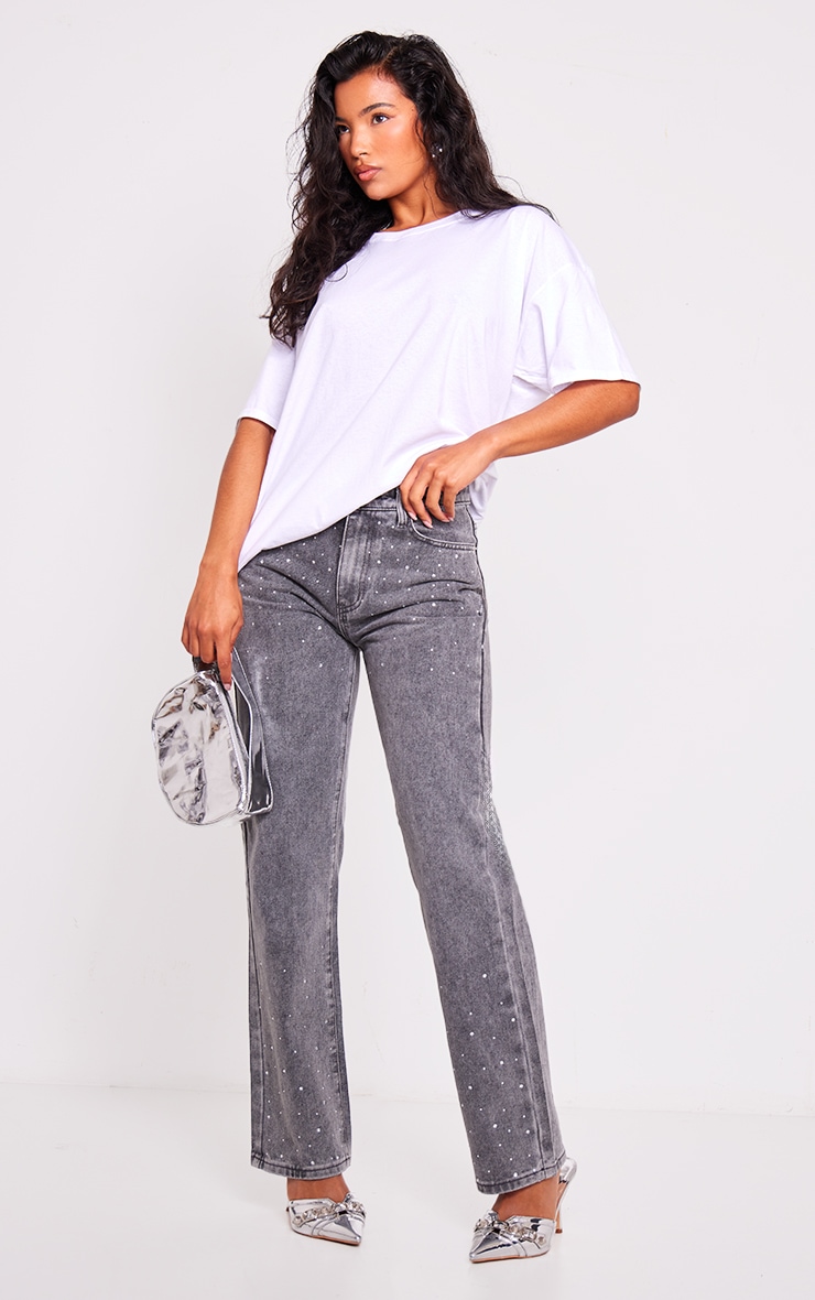 Women's Jeans in Grey by PrettyLittleThing GOOFASH