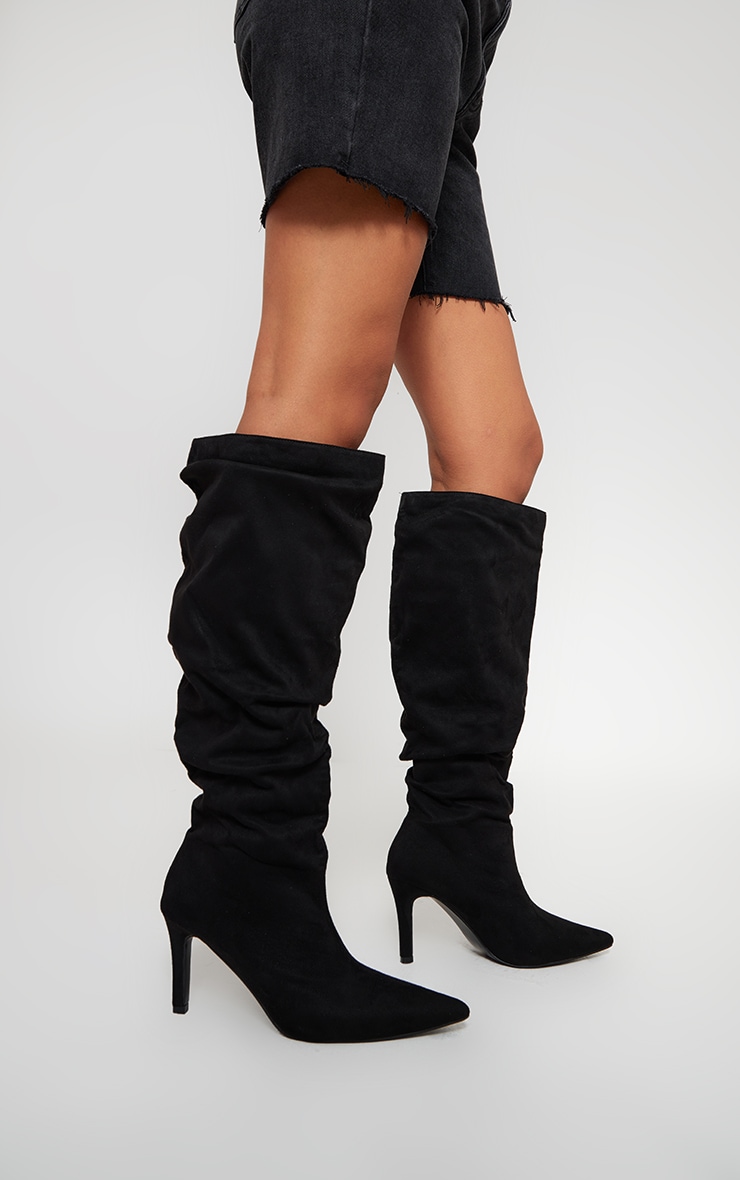 Womens Knee High Boots Black PrettyLittleThing GOOFASH