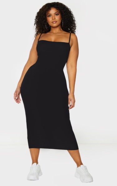 Women's Maxi Dress Black - PrettyLittleThing GOOFASH