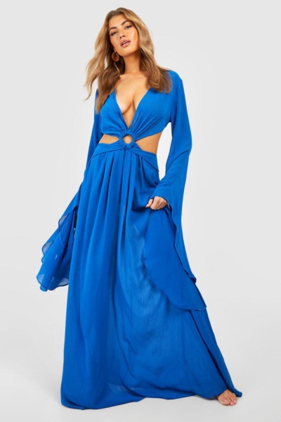 Women's Maxi Dress in Blue - Boohoo GOOFASH