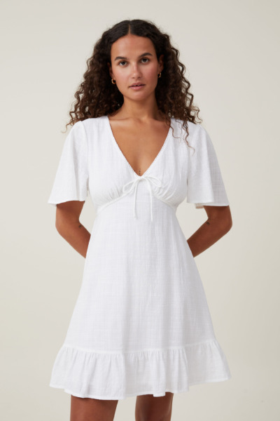 Women's Mini Dress in White Cotton On GOOFASH
