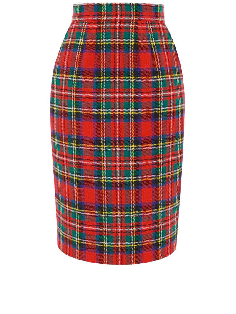 Women's Pencil Skirt Red by Leam GOOFASH