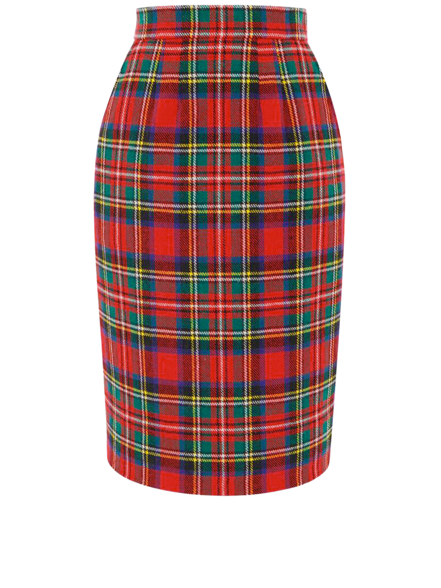 Women's Pencil Skirt Red by Leam GOOFASH