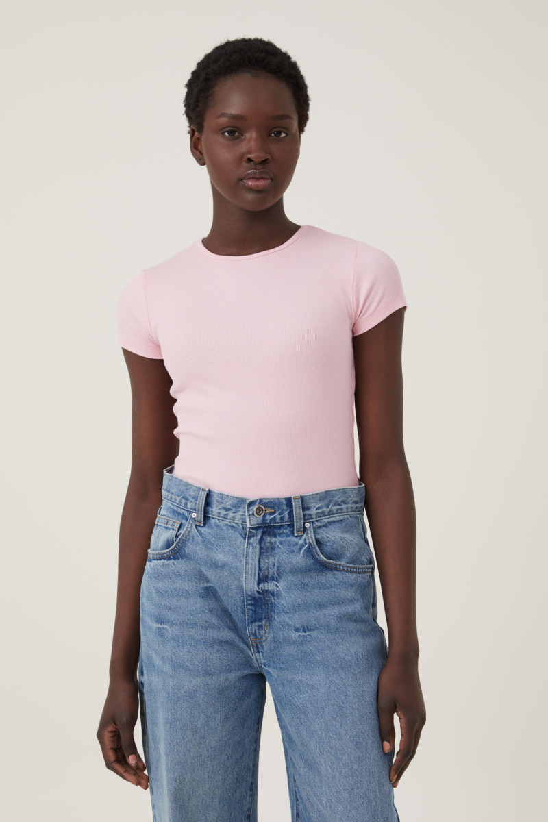 Womens Pink T-Shirt from Cotton On GOOFASH