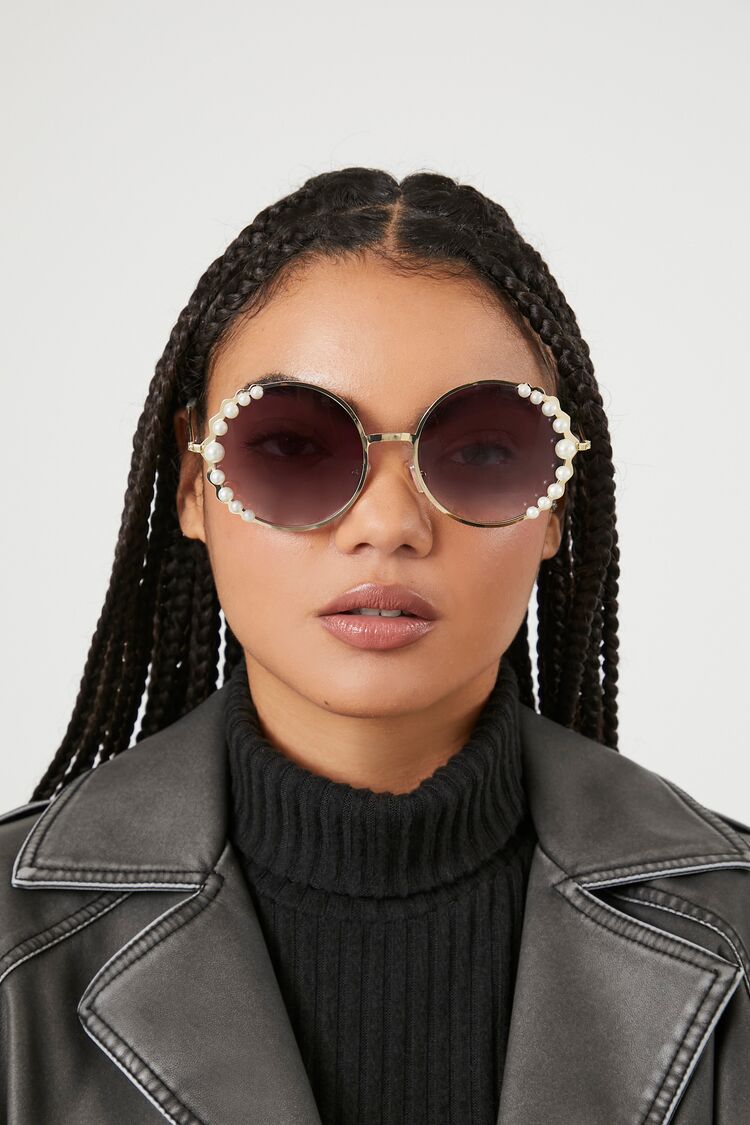 Women's Round Sunglasses - Gold - Forever 21 GOOFASH