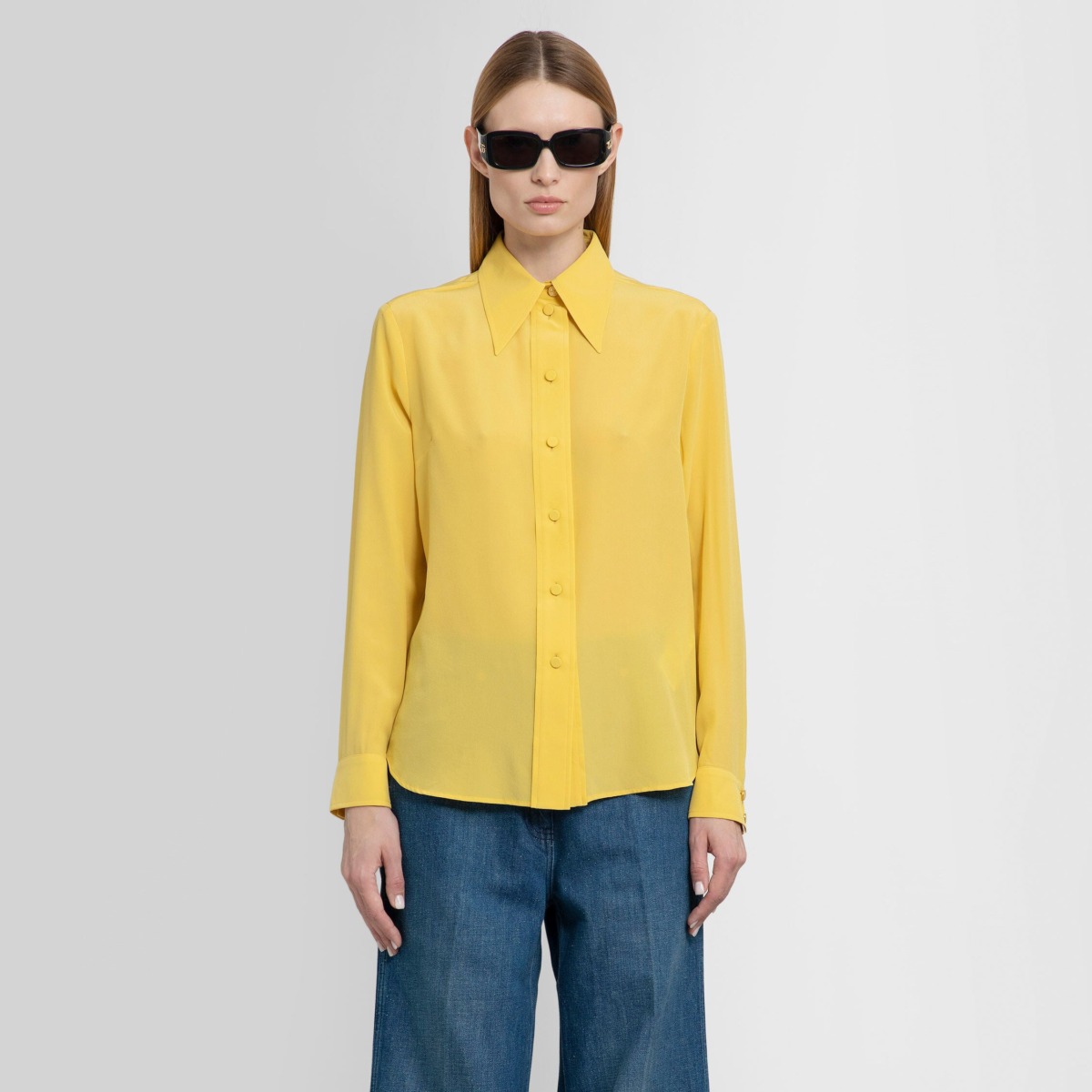 Womens Shirt in Yellow at Antonioli GOOFASH