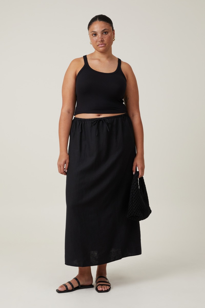 Women's Skirt Black Cotton On GOOFASH
