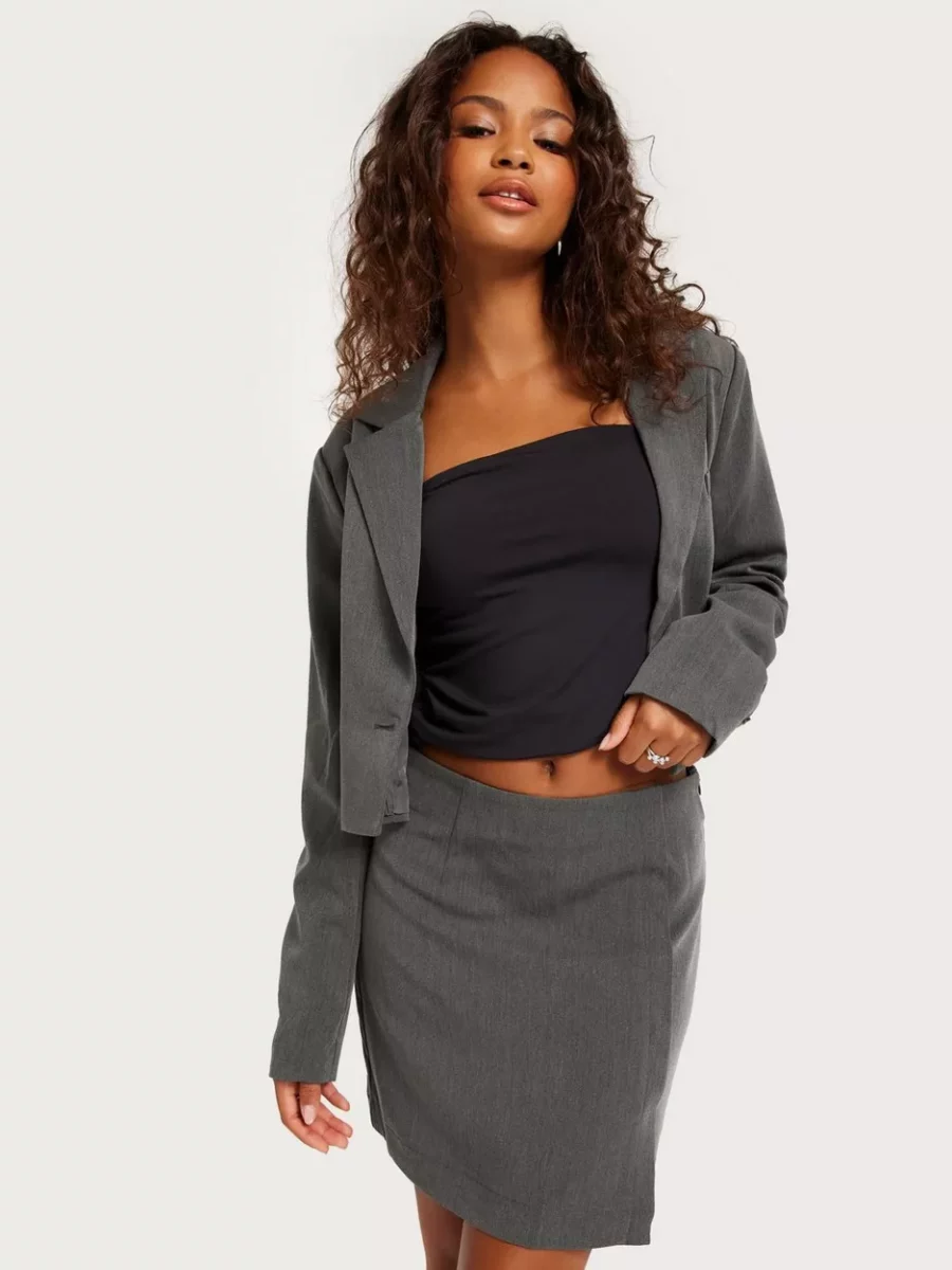Women's Skirt in Grey by Nelly GOOFASH