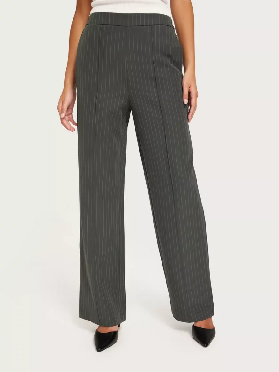 Women's Striped Trousers by Nelly GOOFASH