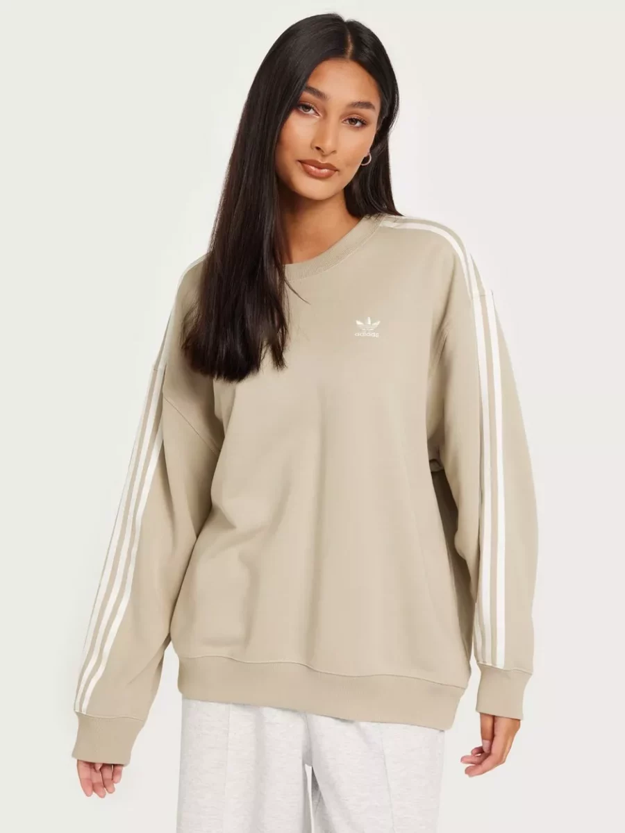 Womens Sweatshirt - Beige - Adidas - Nelly GOOFASH