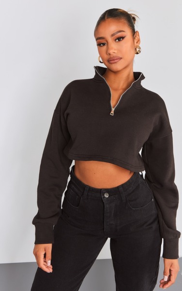 Women's Sweatshirt Black from PrettyLittleThing GOOFASH