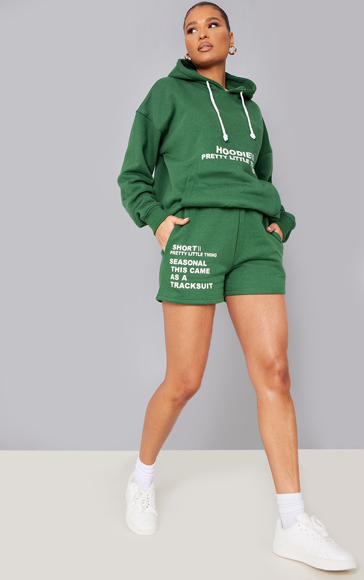 Women's Sweatshorts Green from PrettyLittleThing GOOFASH
