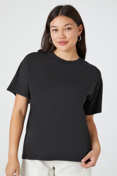 Women's T-Shirt Black by Forever 21 GOOFASH