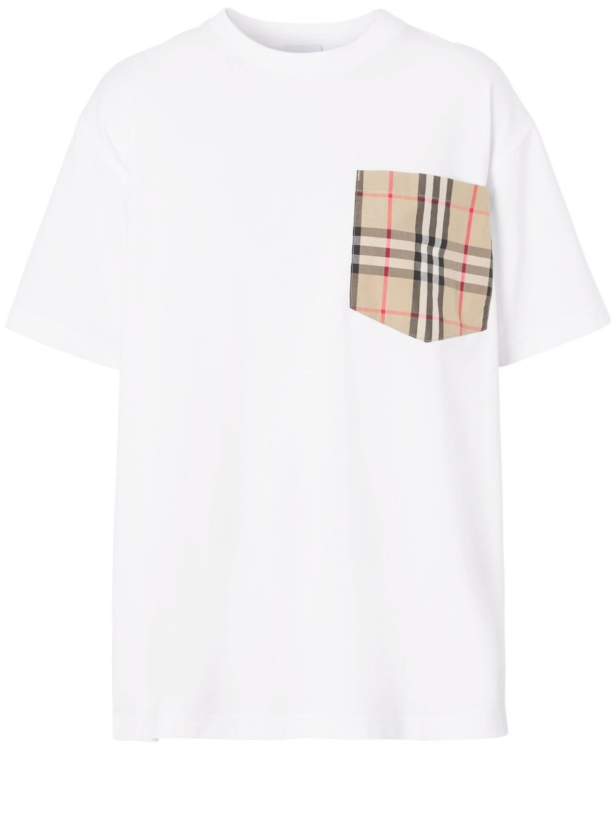 Womens T-Shirt - White - Leam - Burberry GOOFASH