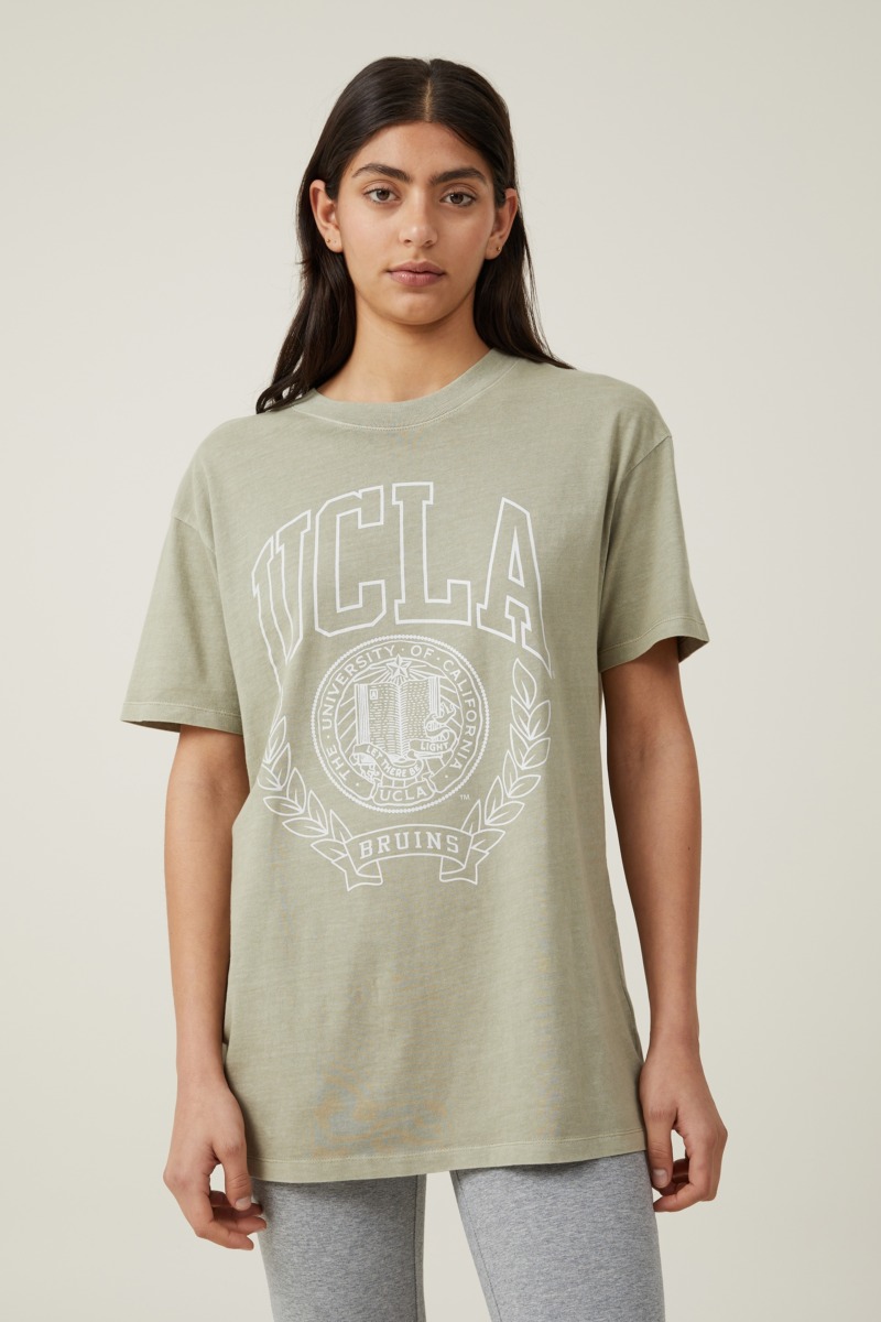 Womens T-Shirt in Green Cotton On GOOFASH