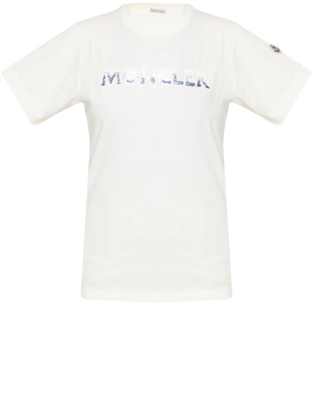 Womens T-Shirt in White Moncler Leam GOOFASH