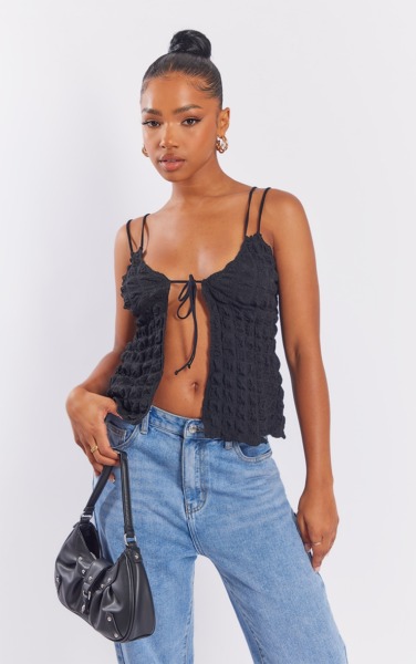 Women's Top in Black at PrettyLittleThing GOOFASH