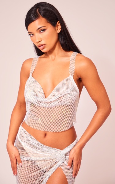 Women's Top in White at PrettyLittleThing GOOFASH