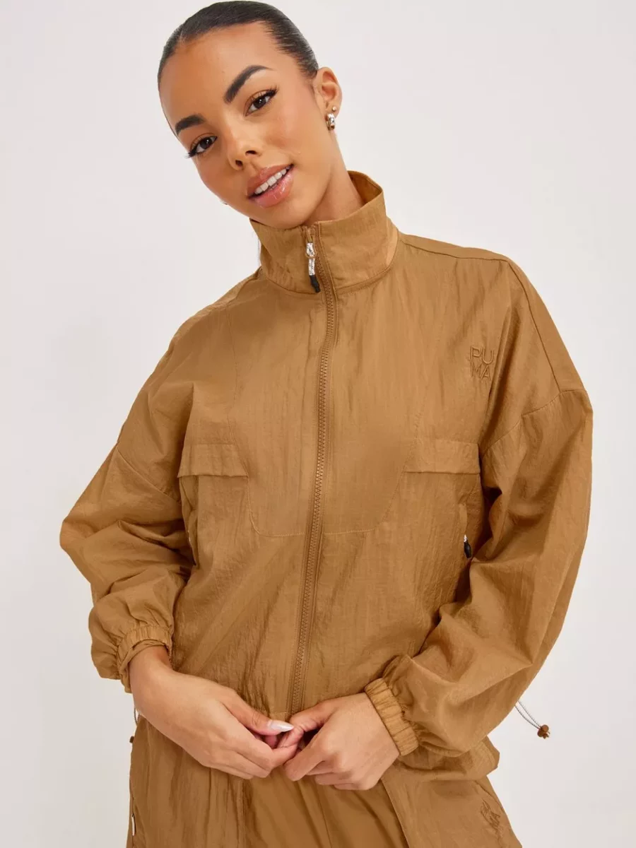 Womens Training Jacket in Brown - Nelly GOOFASH