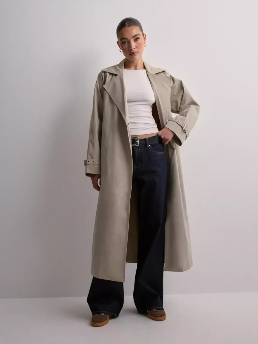 Women's Trench Coat in White - Only - Nelly GOOFASH