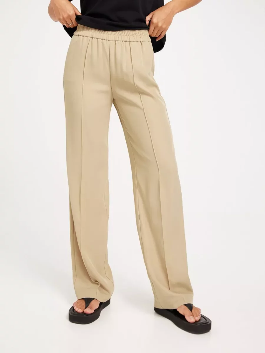 Womens Trousers in Beige by Nelly GOOFASH