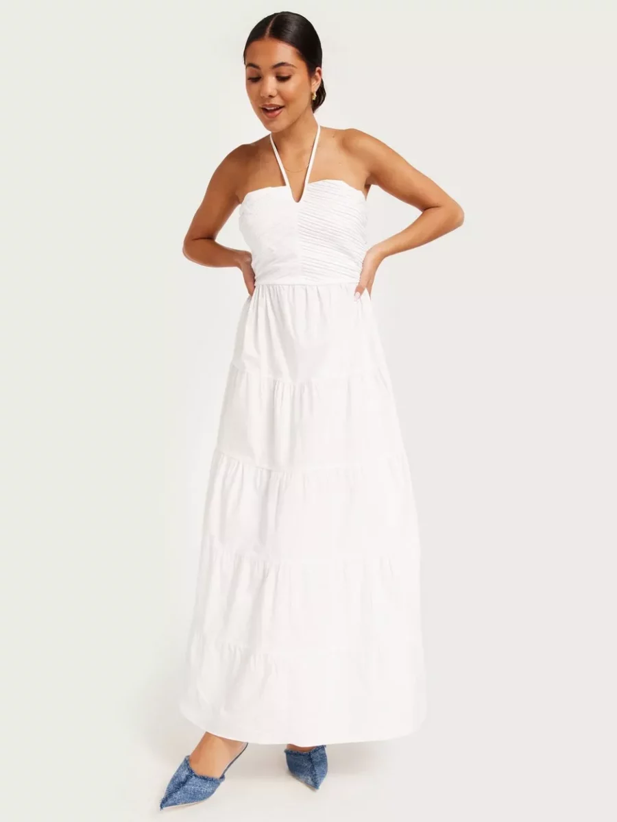Womens White Dress by Nelly GOOFASH