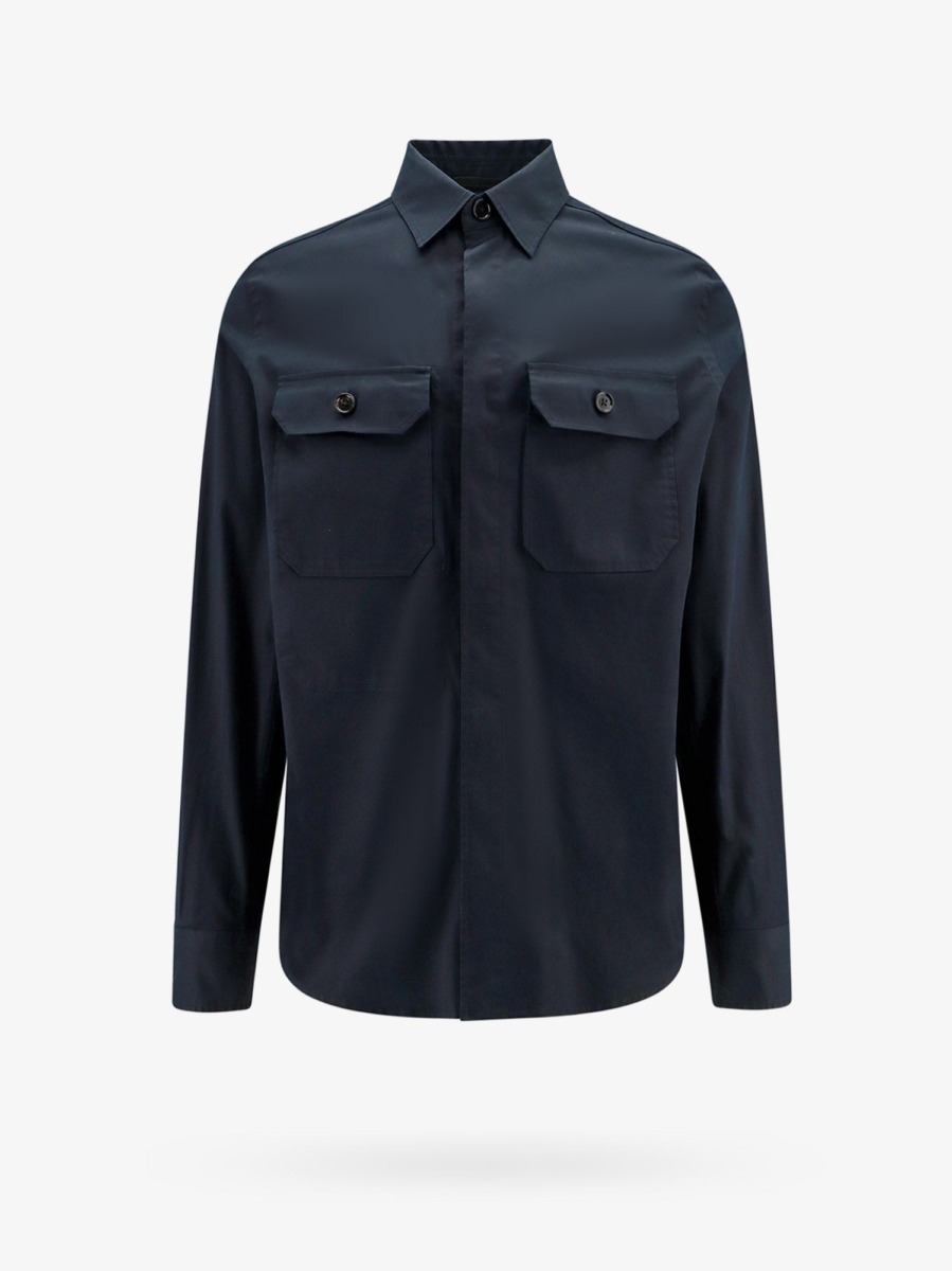 Zegna Shirt in Black for Man by Nugnes GOOFASH