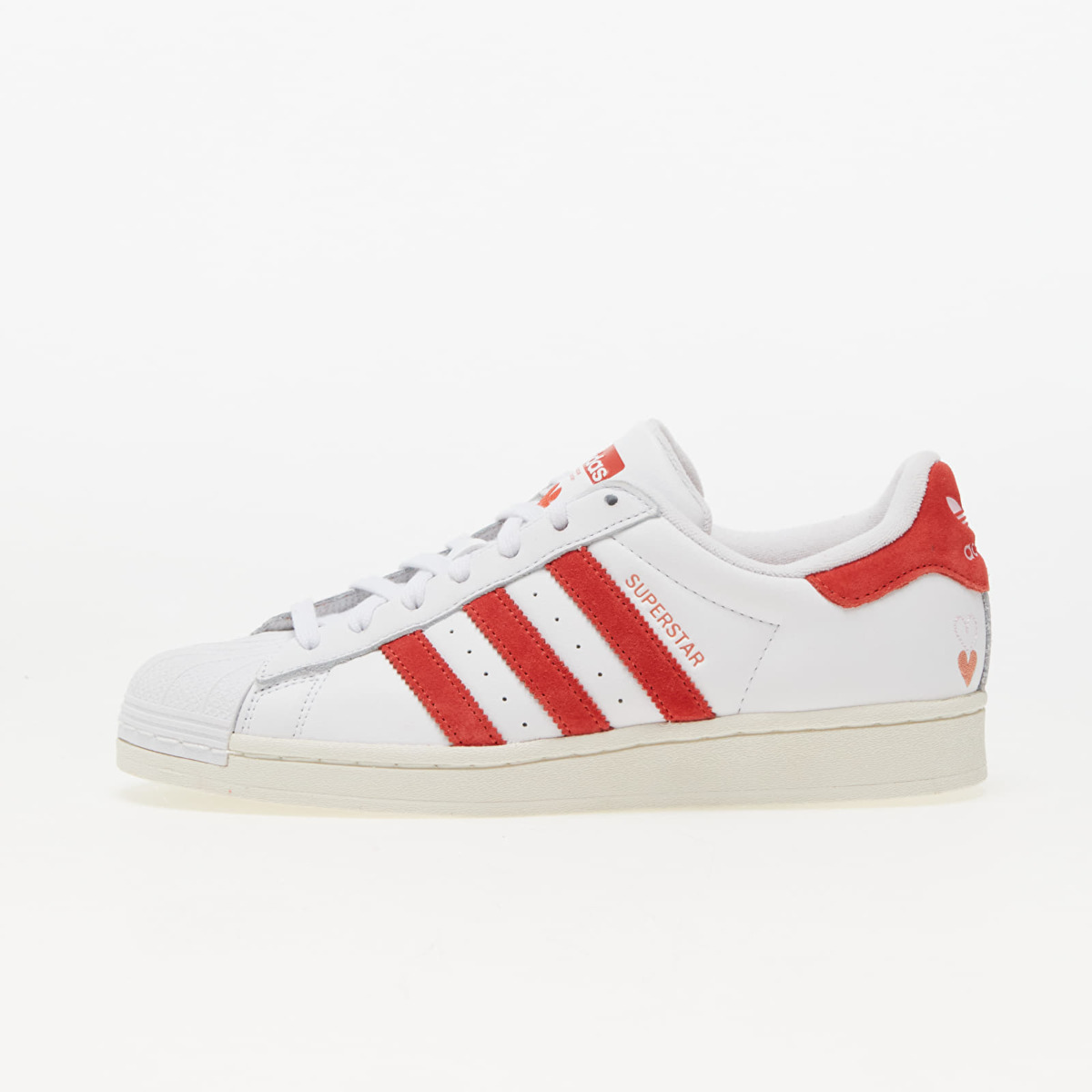 Adidas - Lady Superstars in Red by Footshop GOOFASH