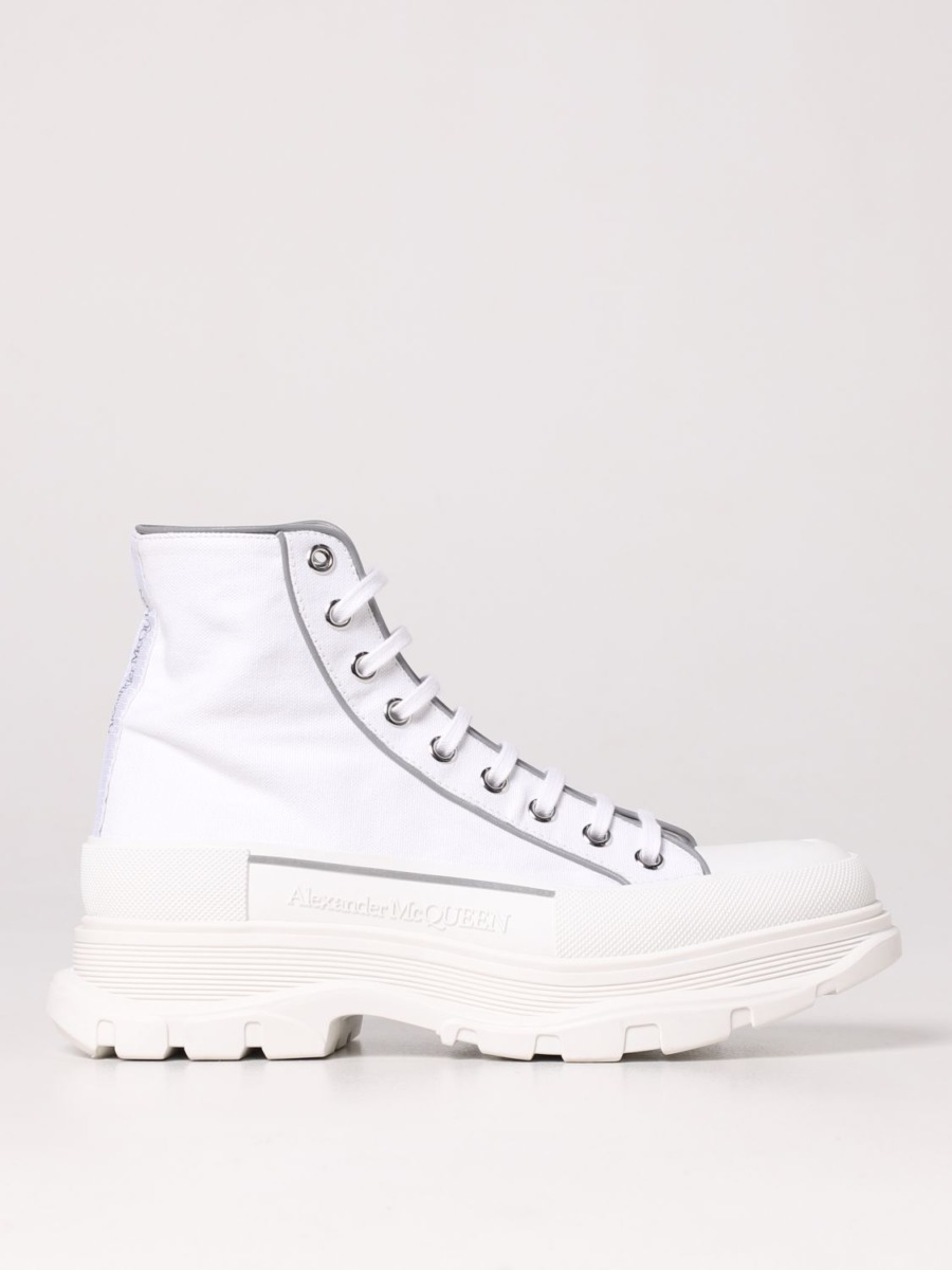 Alexander Mcqueen - White Boots for Man by Giglio GOOFASH