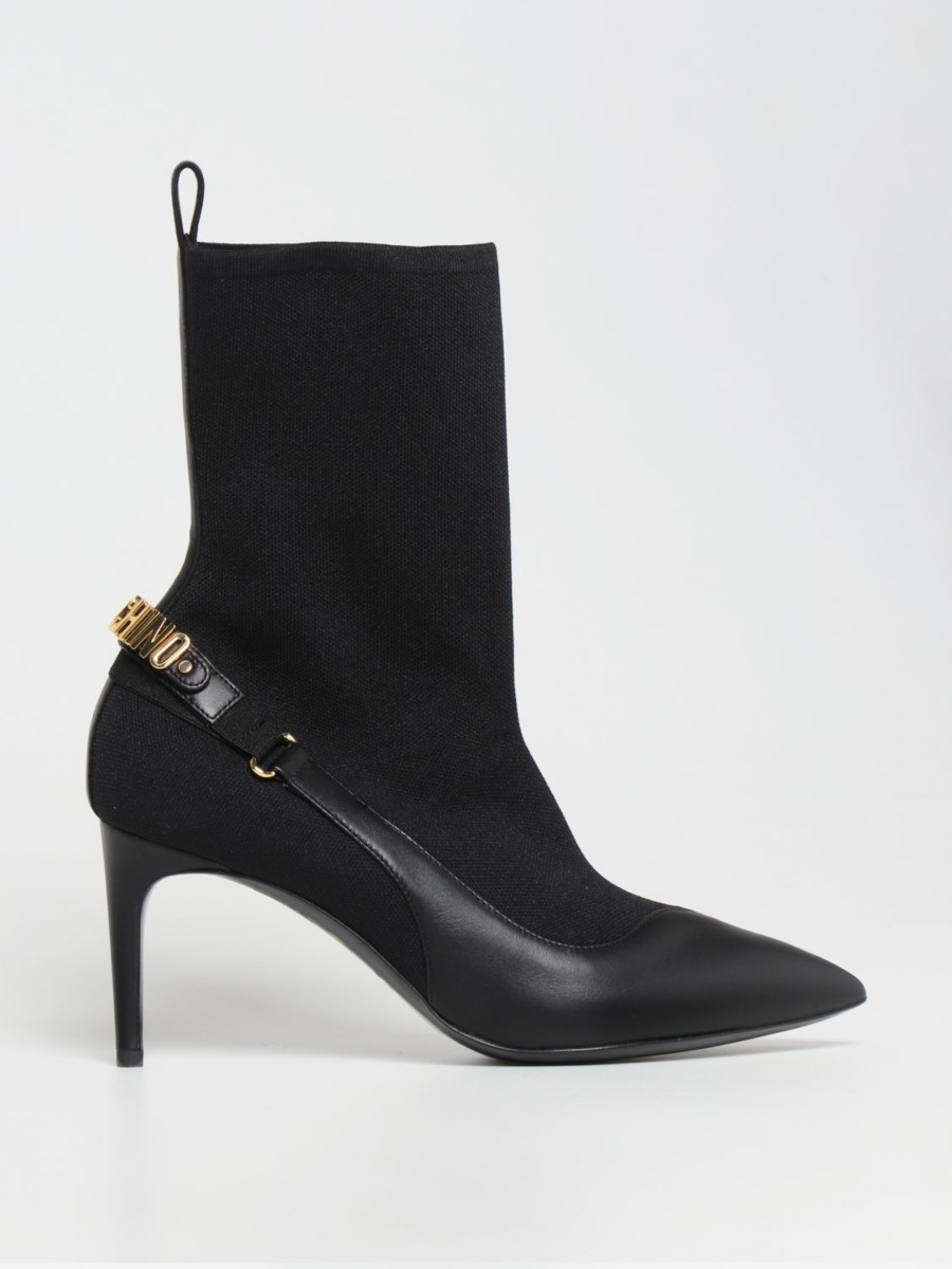 Ankle Boots Black - Moschino - Woman - Giglio GOOFASH