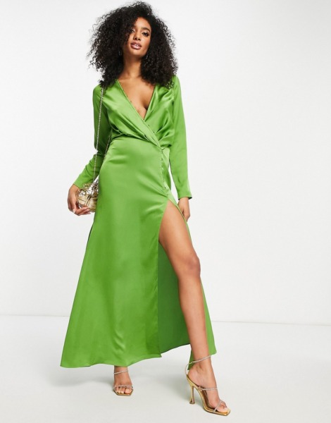 Asos - Maxi Dress Green for Women GOOFASH