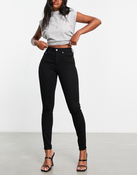 Asos - Skinny Jeans Black - Women GOOFASH