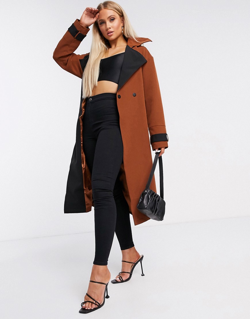 Asos - Trench Coat in Brown for Women from Unique21 GOOFASH