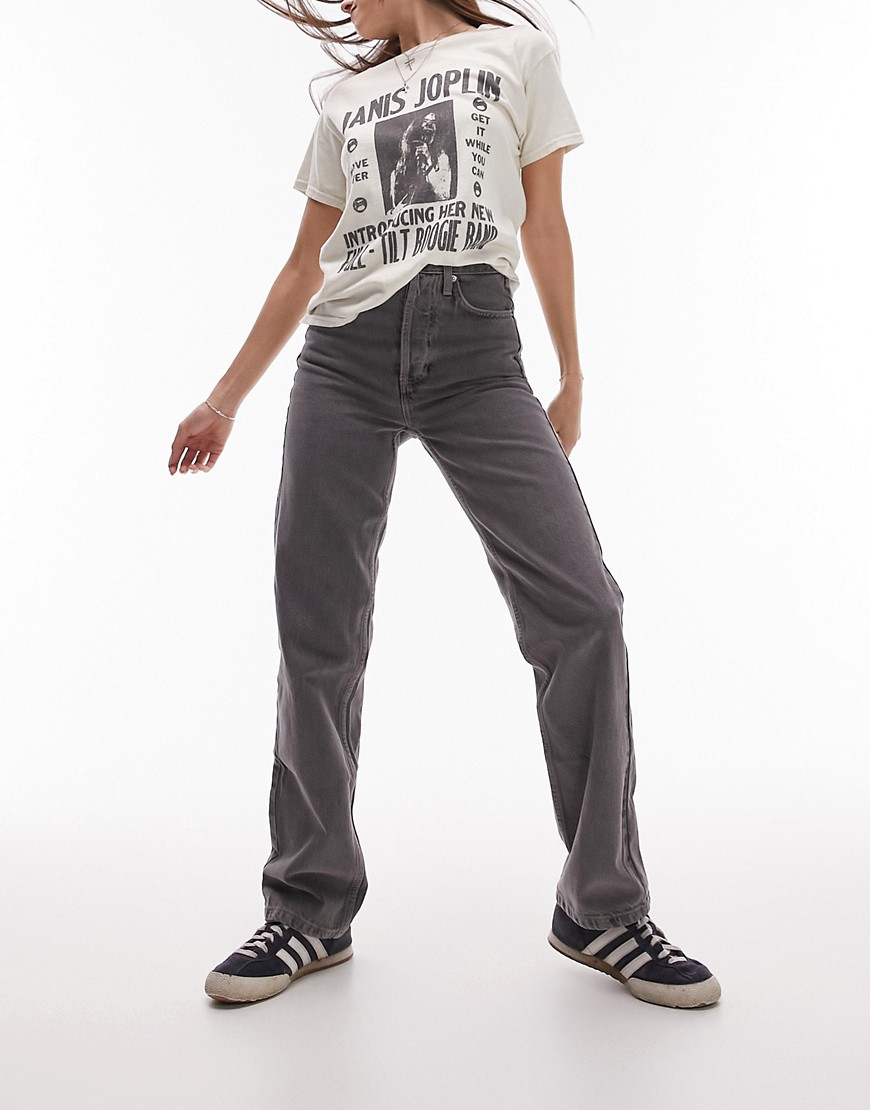 Asos Women's Jeans Grey by Topshop GOOFASH