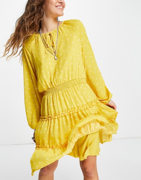 Asos - Yellow Mini Dress Vila Woman GOOFASH