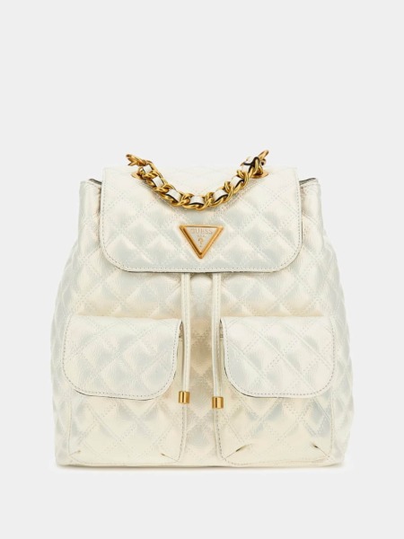 Backpack in Cream Guess Woman GOOFASH