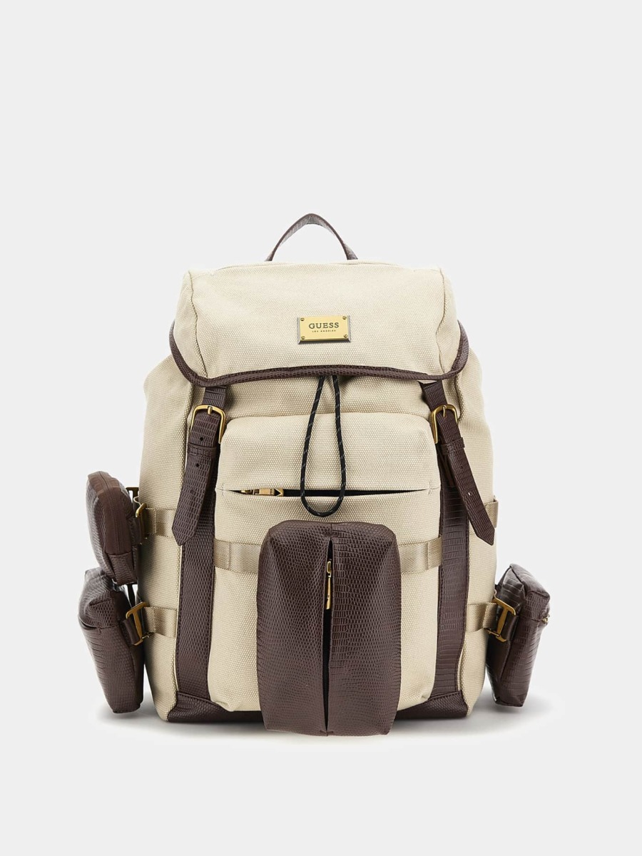 Backpack in Cream for Men at Guess GOOFASH