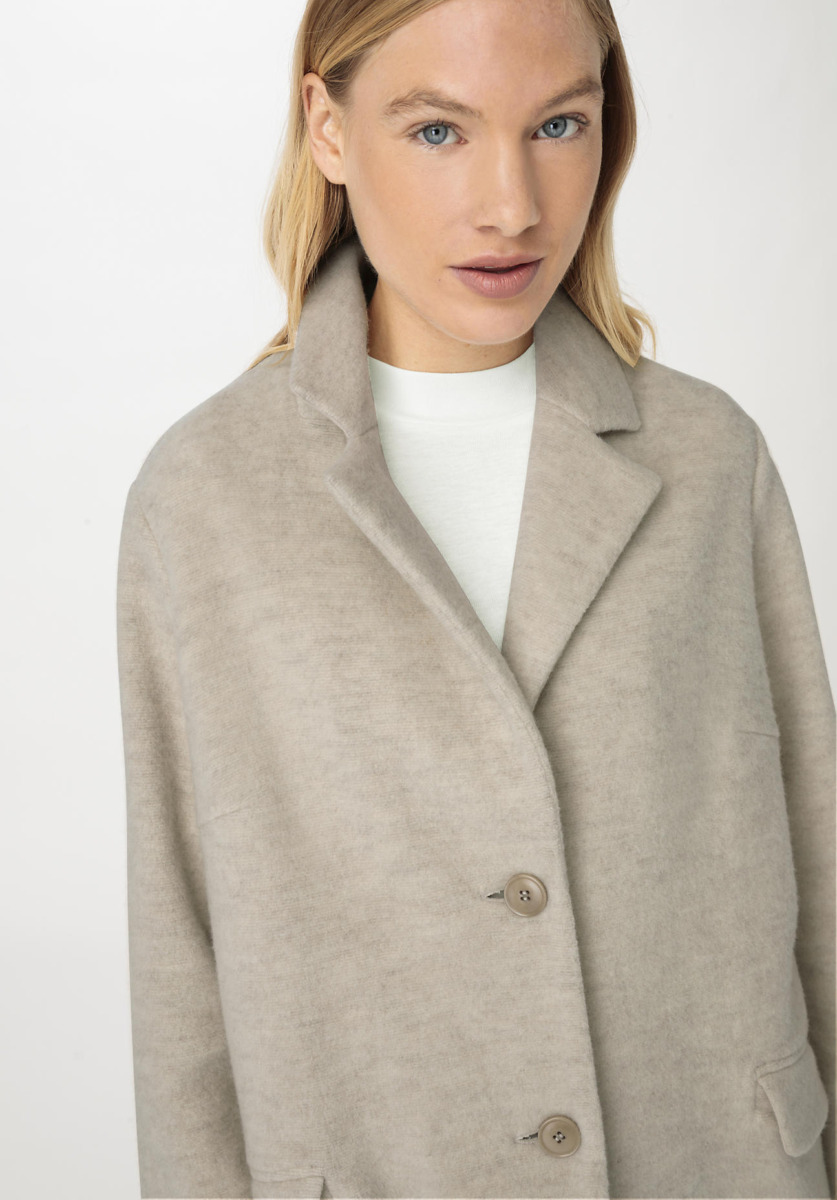 Beige Coat for Woman from Hessnatur GOOFASH