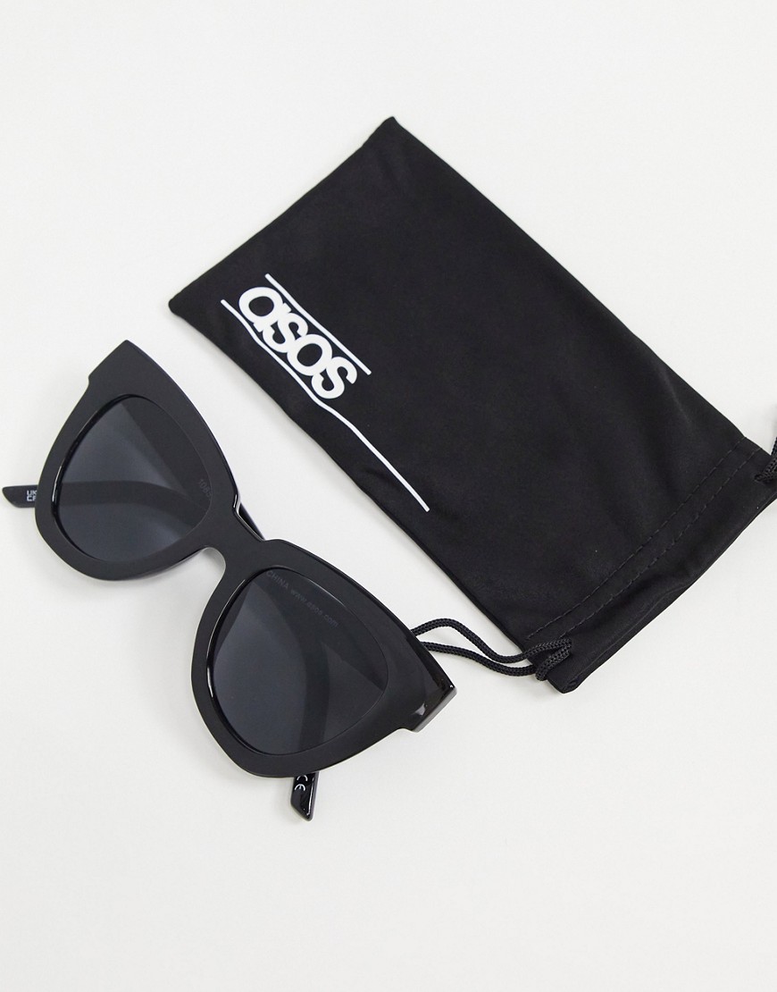 Black Cat Eye Sunglasses for Women by Asos GOOFASH