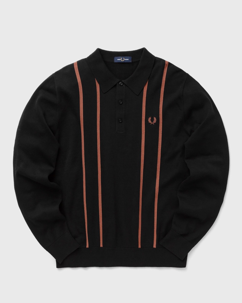 Black Knitted Poloshirt Fred Perry Men - Bstn GOOFASH