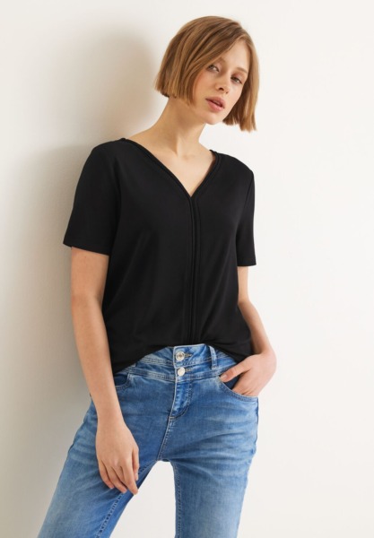 Black T-Shirt for Woman from Street One GOOFASH