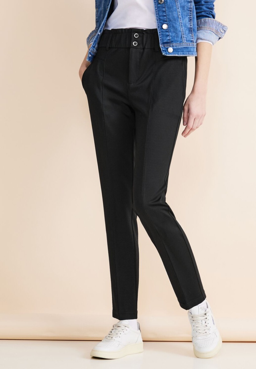 Black Trousers from Street One GOOFASH