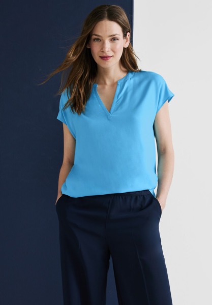 Blouse Blue by Street One GOOFASH