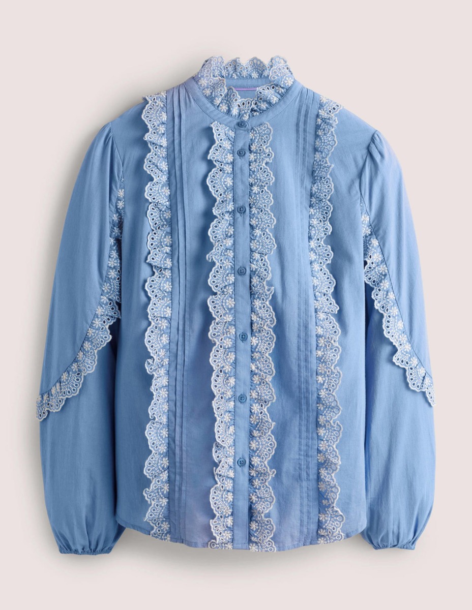 Blouse Blue from Boden GOOFASH