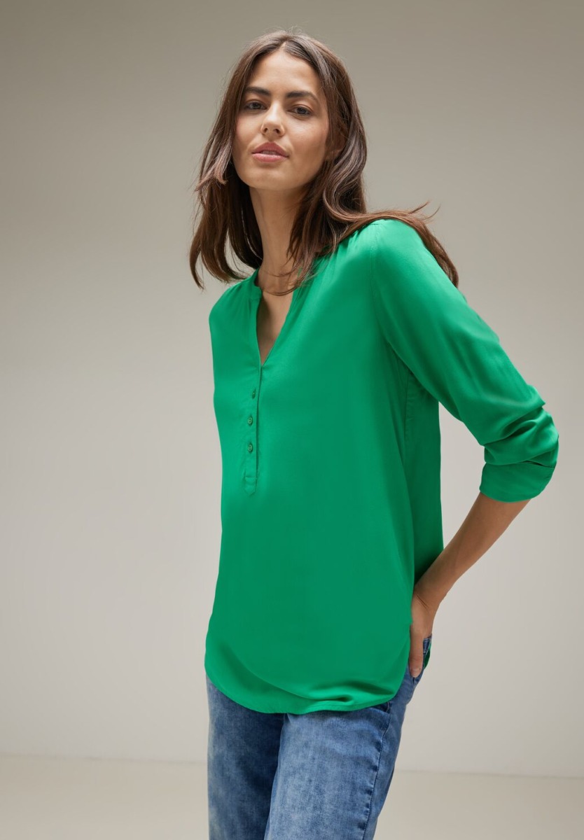 Blouse Green for Women by Street One GOOFASH