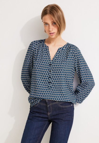 Blouse in Blue by Street One GOOFASH