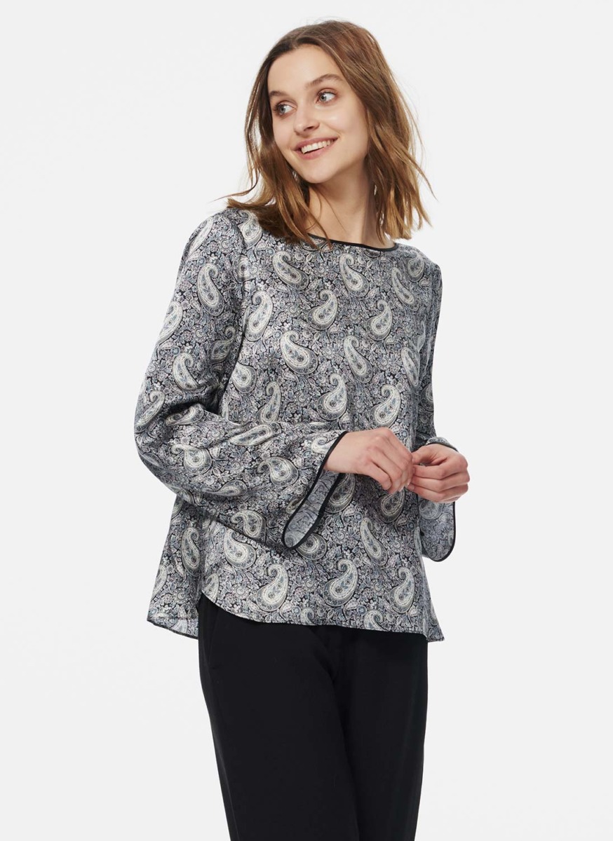 Blouse in Silver for Woman by Brora GOOFASH