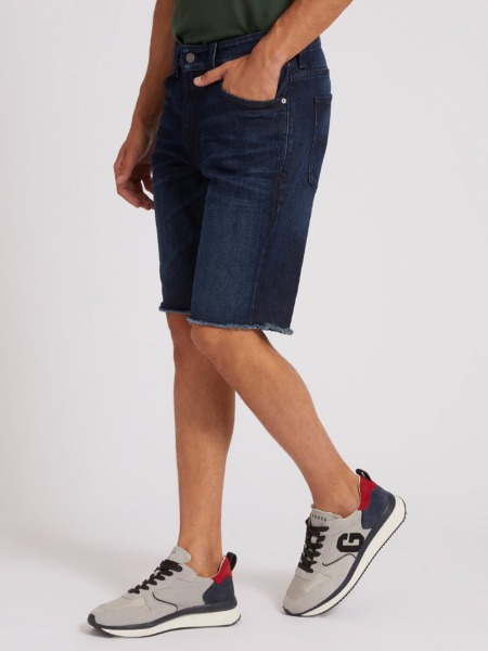 Blue Denim Shorts for Men from Guess GOOFASH