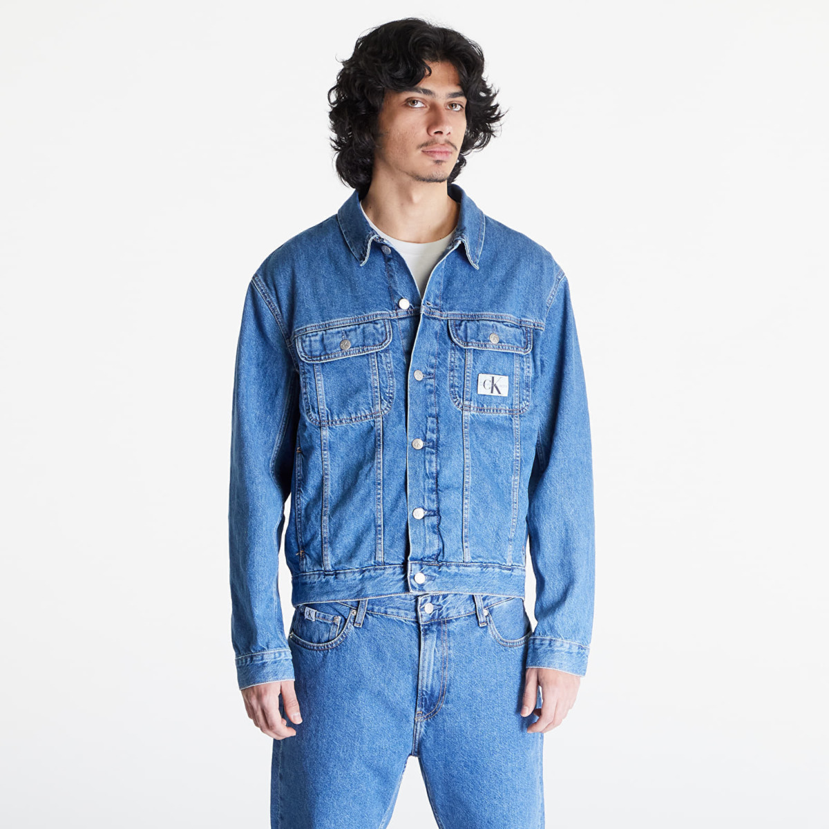 Blue Jeans Jacket Footshop Calvin Klein Man GOOFASH