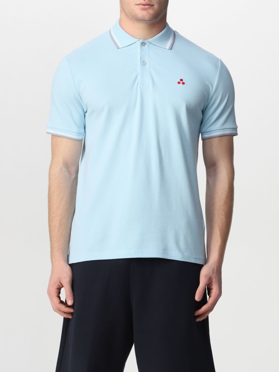 Blue Poloshirt for Men by Giglio GOOFASH